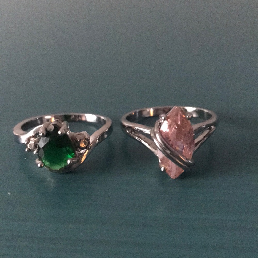 Two rings approximate size 7/8